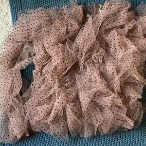 Show stopper! Tan Ruffled Long Sleeve Blouse by Anthro.